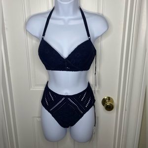 Robin Piccone Clarissa XS midnight navy top and bottoms